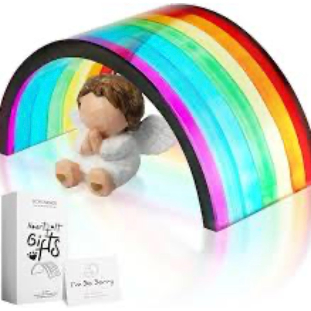 Colorful Rainbow Arch glass with Angel